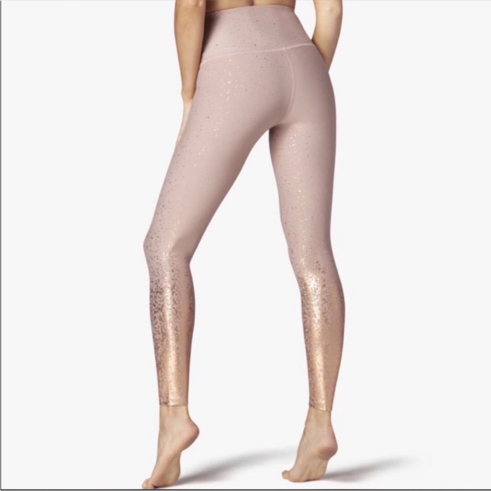 Beyond Yoga Alloy Ombre‎ Rose Gold Legging Sz Large in EUC. (A)